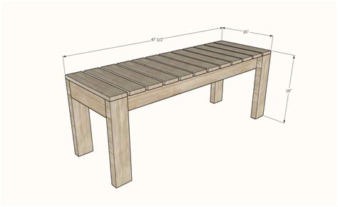 Simple Outdoor Dining Bench | Ana White