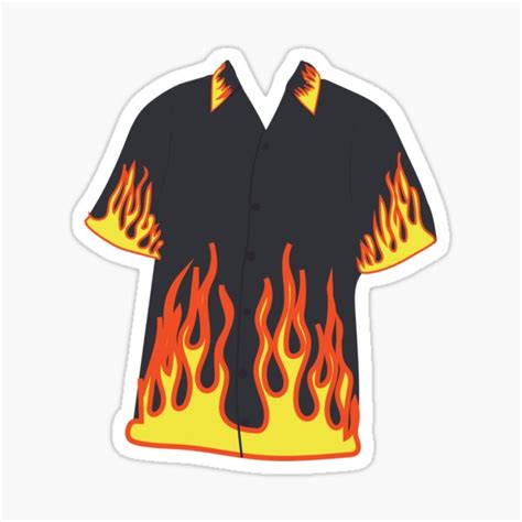 "Guy Fieri flame shirt" Sticker for Sale by kali710 | Redbubble