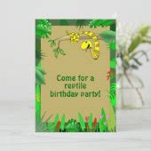 Snake in Tree Custom Reptile Birthday Invitations | Zazzle