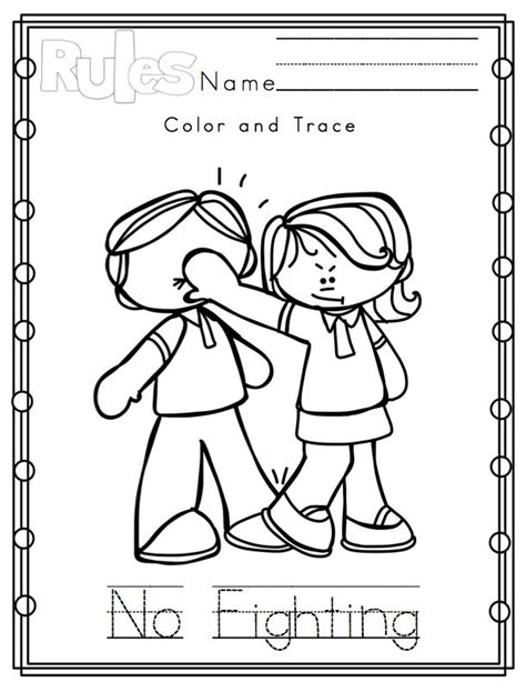 Printable Classroom Rules Coloring Pages | Classroom rules printable, Classroom rules, Manners ...