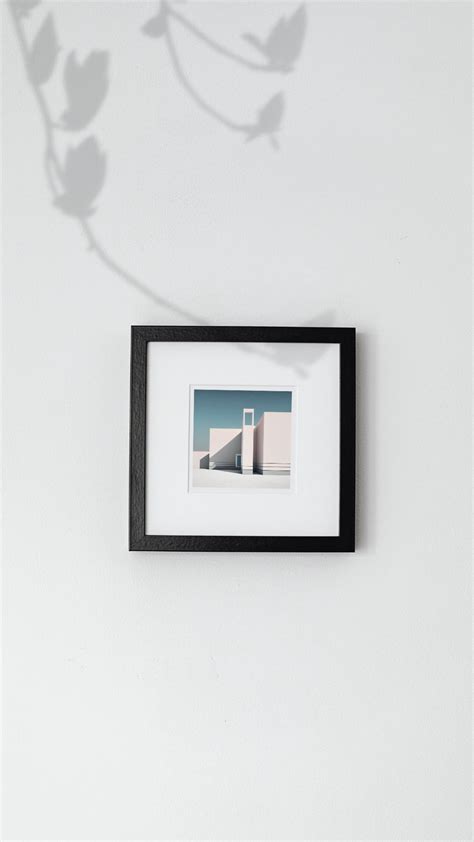 Square Modern Aesthetic Minimalist Geometric Wall Art, Building, White ...