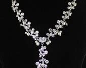 Items similar to Crystal Bridal Necklace, Wedding Jewelry, Crystal and Pearl Wedding Necklace ...