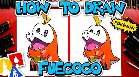 How To Draw Fuecoco Pokemon - Art For Kids Hub