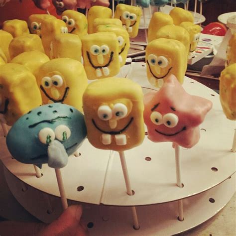 Sponge bob cake pops | Spongebob cake, Cake, Sweets treats