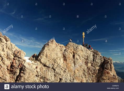 Summit of the Zugspitze Stock Photo - Alamy