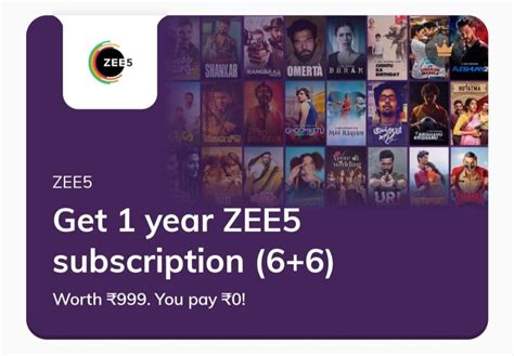 ZEE5 Free 1 Year Premium Subscription - All Working Offers Added