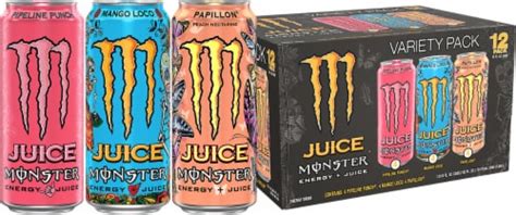 Juice Monster® Energy Drink Variety Pack Cans, 12 pk / 16 fl oz - Pay ...