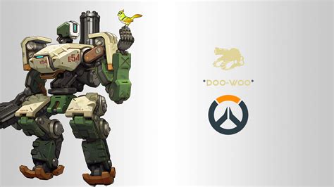 White and green robot illustration, Blizzard Entertainment, Overwatch, video games, logo HD ...