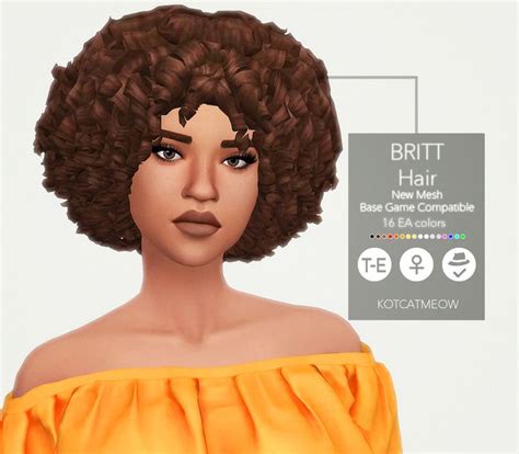 K O T C A T • | Sims hair, Sims 4 curly hair, Sims 4 afro hair