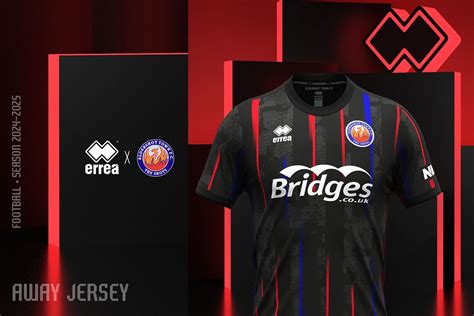 Black, red, & blue in new Aldershot Town FC away jersey!