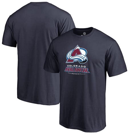 Men's Colorado Avalanche Fanatics Branded Navy Team Lockup - T-Shirt