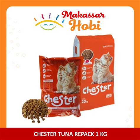 Jual Chester Tuna Cat Food 1kg Makanan Kucing Kering All Stage Repack 1 ...