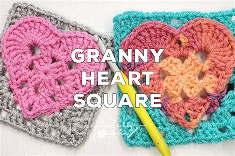 Crochet Granny Heart Square — Hooked by Robin