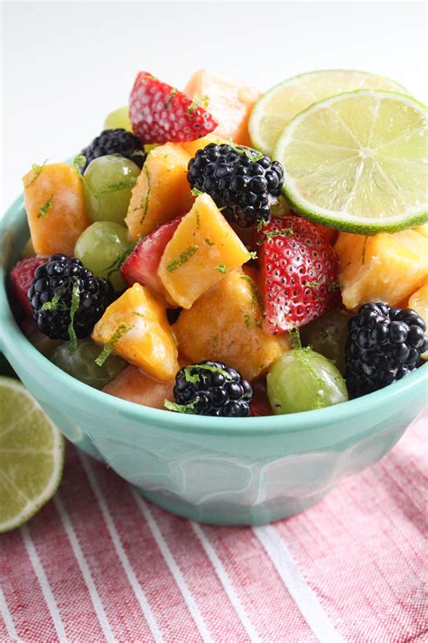 Fruit Salad with Yogurt Honey-Lime Dressing - fANNEtastic food