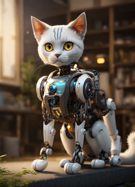 Lexica - Humanoid robot cat, highly detailed, concept art, ultra ...