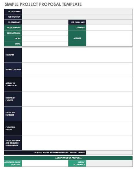 Free Project Proposal Template – Gambaran