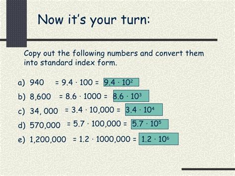 Hl Standard Index Form