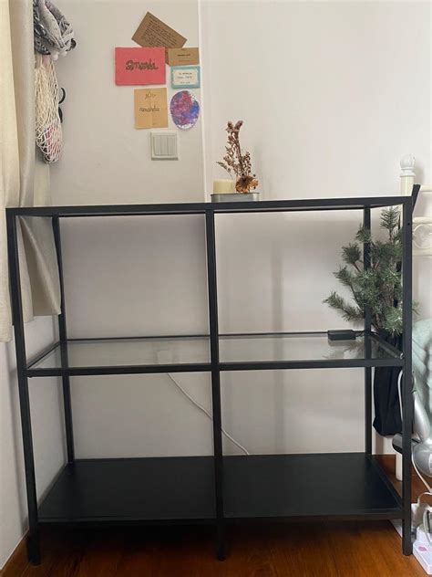 IKEA black shelf, Furniture & Home Living, Furniture, Shelves, Cabinets ...