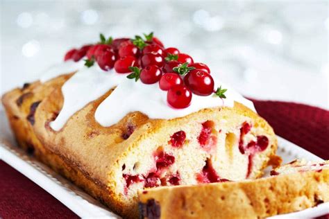 Fresh Cranberry Banana Cake Recipe with nuts and icing