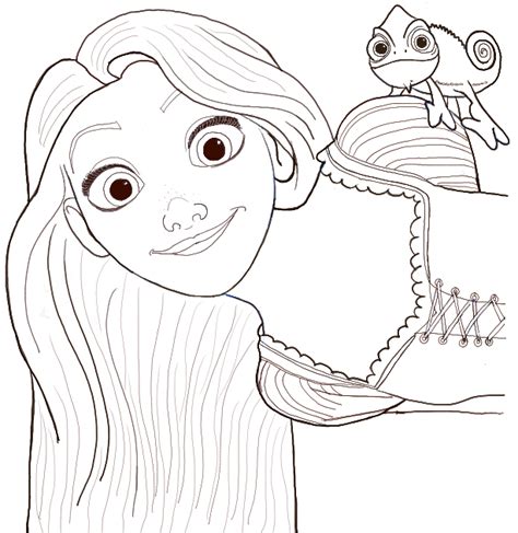 How to Draw Rapunzel and Pascal from Tangled with Easy Step by Step ...