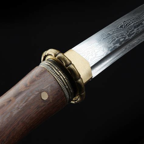 Handmade Bamboo Style Damascus Steel Japanese Wakizashi Sword Samurai Swords - TrueKatana