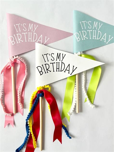 Its My Birthday Pennant Flag, DIY Pennant, Birthday Banner, Printable ...