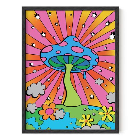 Buy HAUS AND HUES Mushroom Trippy s - Indie s s for Room Aesthetic ...