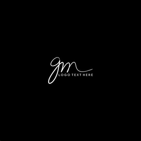 Premium Vector | GM logo, GM letter logo, Hand Writteb GM logo