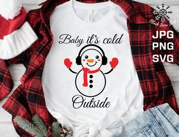 Baby It's Cold Outside Snowman Christmas Kids SVG by BlackSnowShopTH