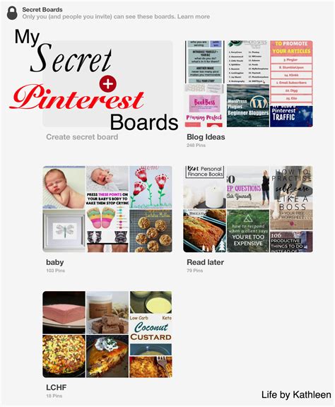 My Secret Pinterest Boards - Life By Kathleen