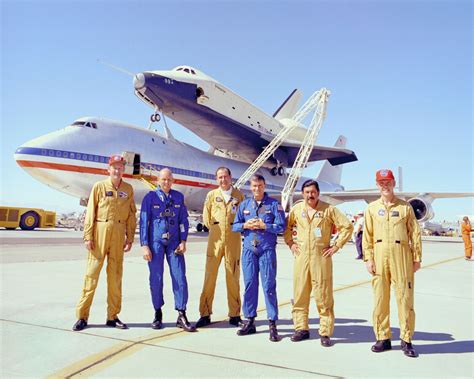 Crew of space shuttle Enterprise after final captive test 1977. | Space ...