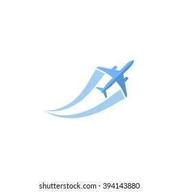 Flying Plane Silhouette Logo Vector Illustration Stock Vector (Royalty ...