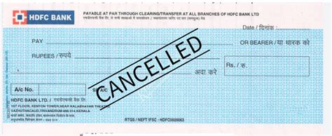 Write HDFC Cancelled Cheque| What is a cancelled cheque?