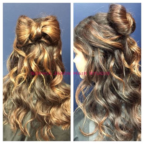 Half up with a unique "Hair Bow" is perfect for any dance. | Unique ...