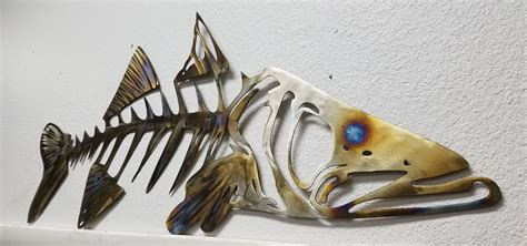 Snook Metal Wall Art, Snook Skeleton Art, Metal Fish Wall Art, Metal ...