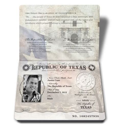 The Republic of Texas Passport #fourstjames | Republic of texas ...