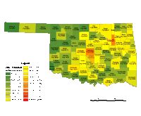 Oklahoma Digital Vector Maps - Download Editable Illustrator & PDF Vector Map of Oklahoma