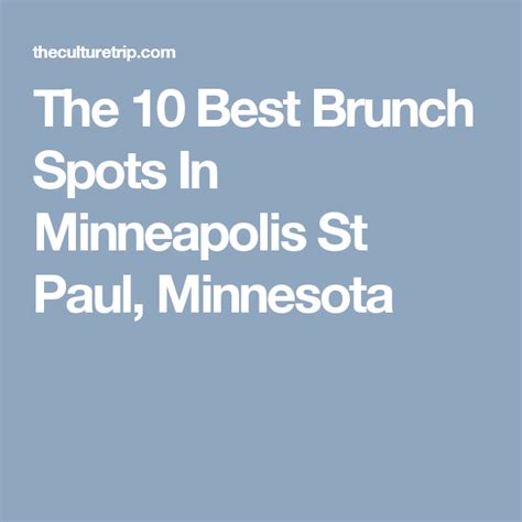 The 10 Best Brunch Spots In Minneapolis St Paul, Minnesota | Brunch ...