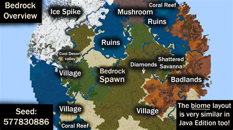 This seed has a large variety of biomes near spawn for both Bedrock and Java Edition! ( Seed ...