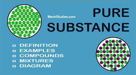 What is a pure substance definition examples compounds mixtures diagram – Artofit