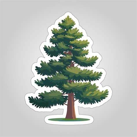 Premium Vector | Panoramic pine tree sticker designs perfect for decorating your laptop or water ...