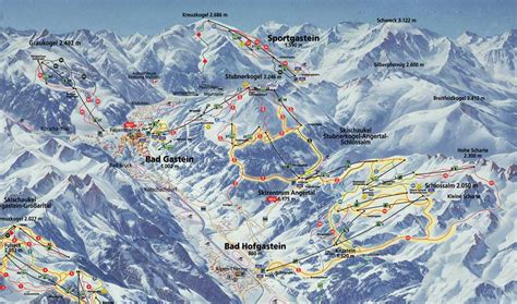 Bad Gastein Sportgastein ski map