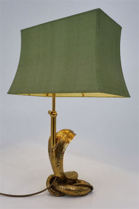 Cobra lamp brass, Maison Jansen, 1970`s ca, French in Antique & Vintage Table Lamps from Roomscape