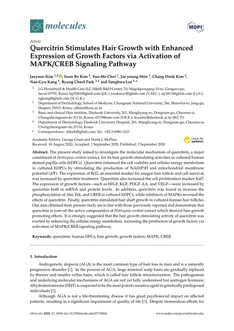 (PDF) Quercitrin Stimulates Hair Growth with Enhanced Expression of Growth Factors via ...