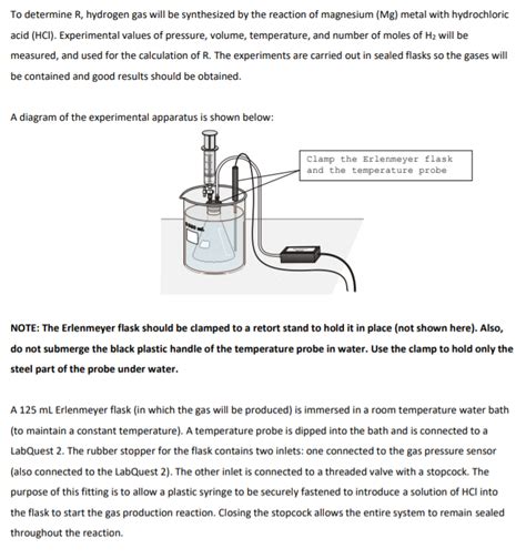 EXPERIMENT 2: THE IDEAL GAS CONSTANT * Pre-lab | Chegg.com