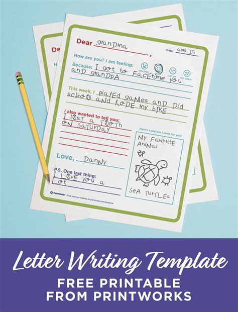 Letter Writing Printable for Kids | Letter writing, Friendly letter ...