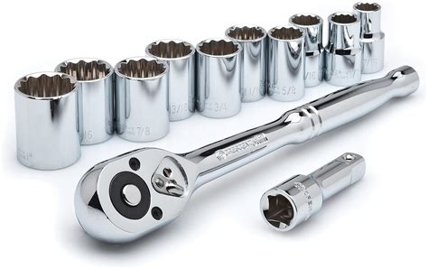 Crescent CSWS11 1/2-Inch Drive Socket Wrench Set, 12-Piece: Amazon.co ...