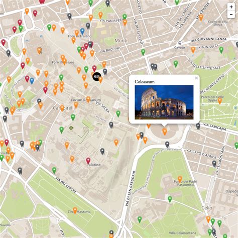 A new live map of Rome monuments and events | Milestone Rome