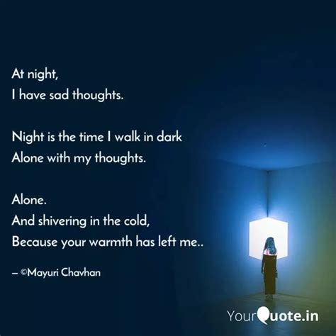 At night, I have sad thou... | Quotes & Writings by Mayuri Chavhan ...