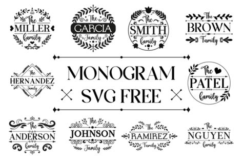 Monogram SVG Free Graphic by Free Graphic Bundles · Creative Fabrica